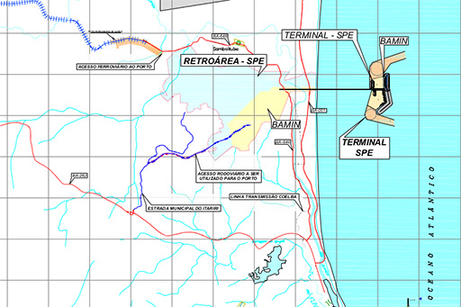 Plano diretor de desenvolvimento do Porto Sul na Bahia para implantação do complexo portuário